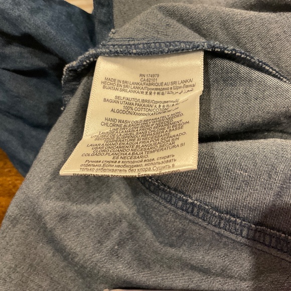 BCBGENERATION Wrap Ruffle Chambray Front Tie Blue Denim Skirt - Size Large - Picture 4 of 5